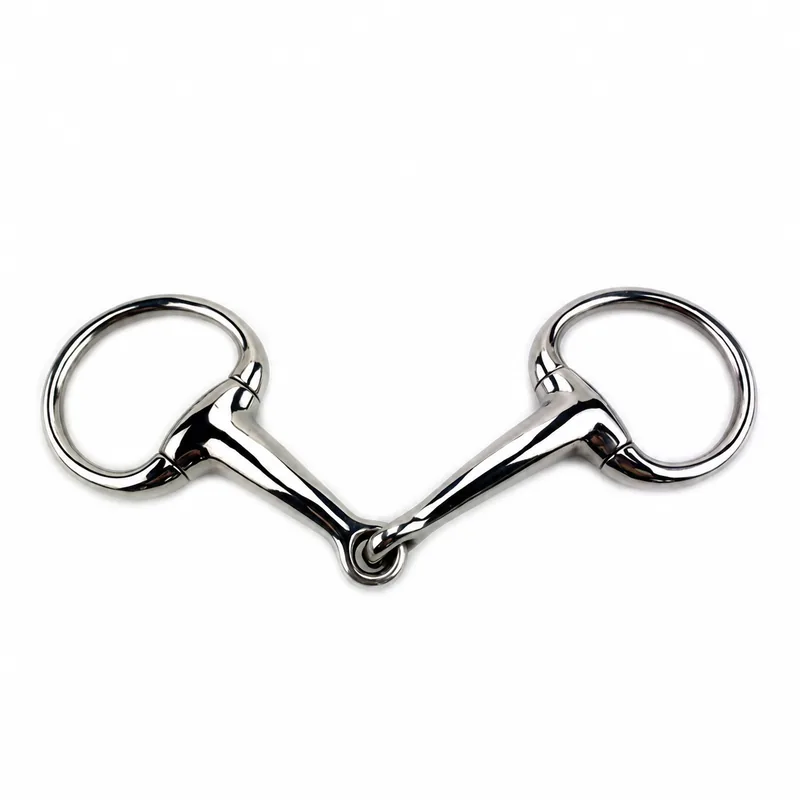 Stainless Steel Eggbutt Horse Bit with Solid Jointed Mouth — RJI-HREB-1105, product image 2