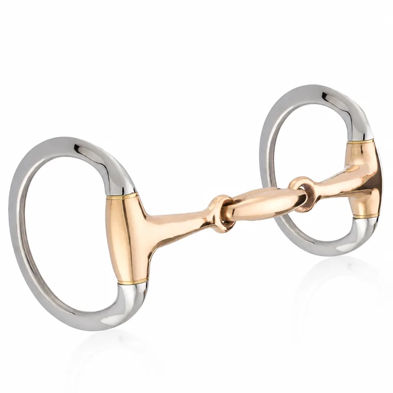 Stainless Steel Eggbutt Horse Bit with Copper Jointed Mouth and Custom Logo — RJI-HREB-1103, product image 3