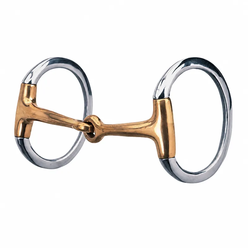 Stainless Steel Eggbutt Horse Bit with Copper Jointed Mouth and Custom Logo — RJI-HREB-1103, product image 4