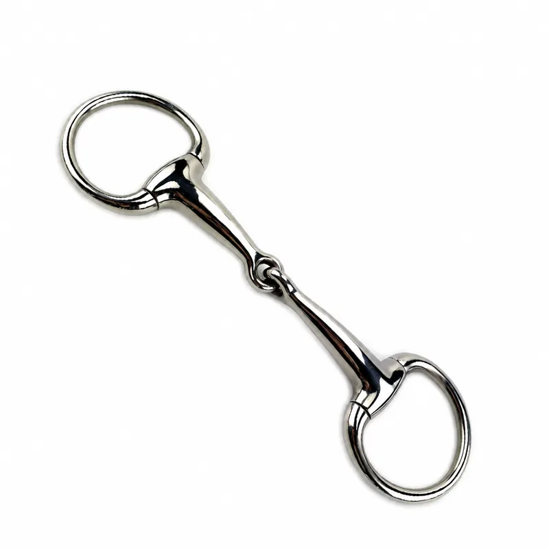 Stainless Steel Eggbutt Horse Bit with Solid Jointed Mouth — RJI-HREB-1105, product image 4