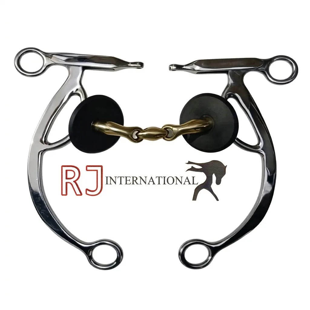 Braided Horse Bit Stainless Steel Hackamore Western Riding Tack Accessory Equestrian Equipment — RJ-86235, product image 2