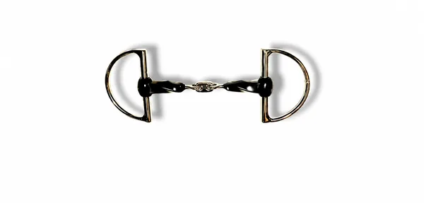 Soft Rubber Twist Snaffle Horse Bit with Large D-Ring — RJ-05030, product image 2