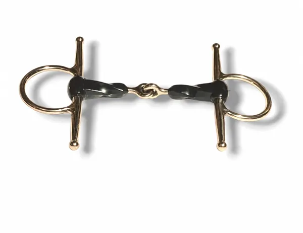 Soft Rubber Twist Snaffle Horse Bit with Large D-Ring — RJ-05030, product image 5