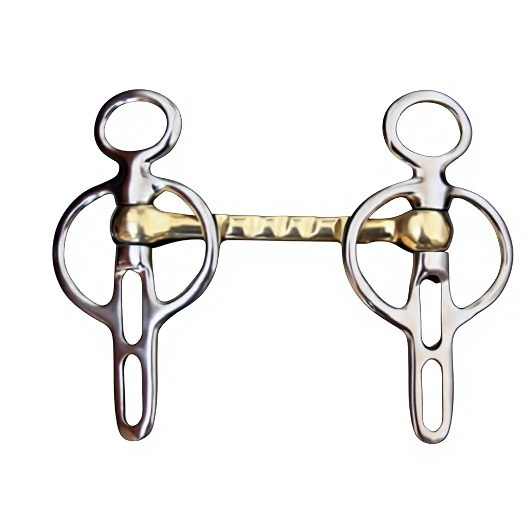 Stainless Steel Horse Bit with Twist Mouth and Chain Link Design for Carriage Driving German Silver Mouthpiece — RJ-0547, product image 4