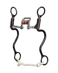Black Stainless Steel Equestrian Horse Bit Snaffle with Copper Jointed Mouthpiece — rj-9786543, product image 2