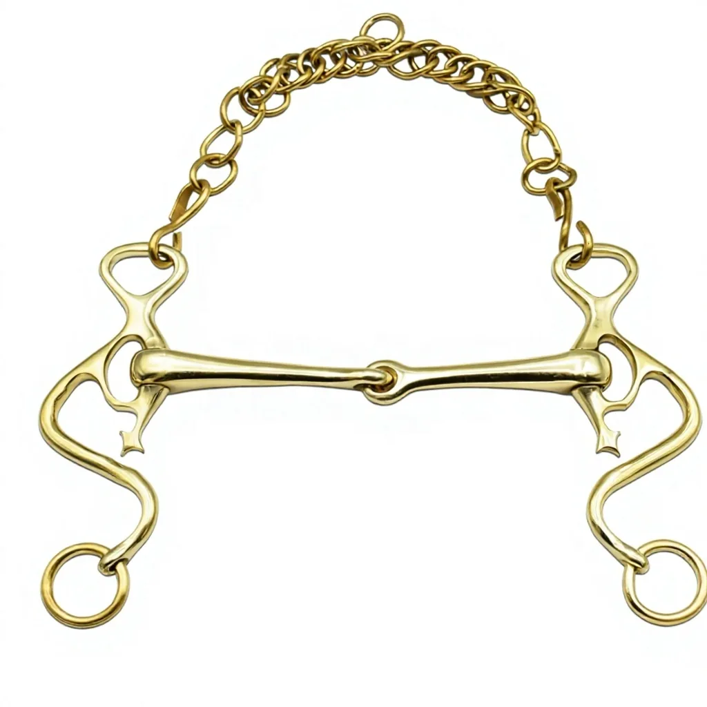 Baroque Horse Snaffle Bit with German Silver Mouth — RJ-0561, product image 4