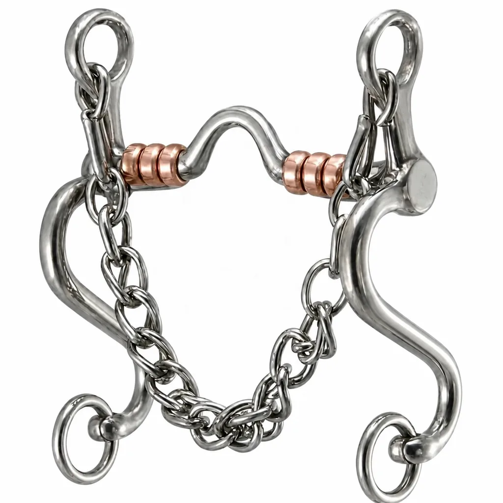 Spanish Baroque Horse Bit in German Silver and Stainless Steel