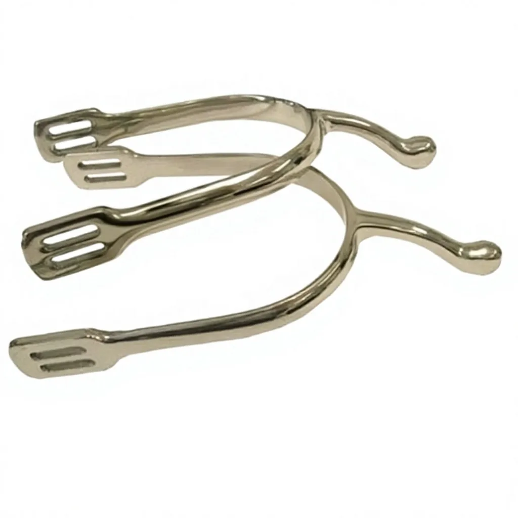 Custom Logo Swan Neck Horse Riding Spurs for Men's Dressage and Western Equestrian Use
