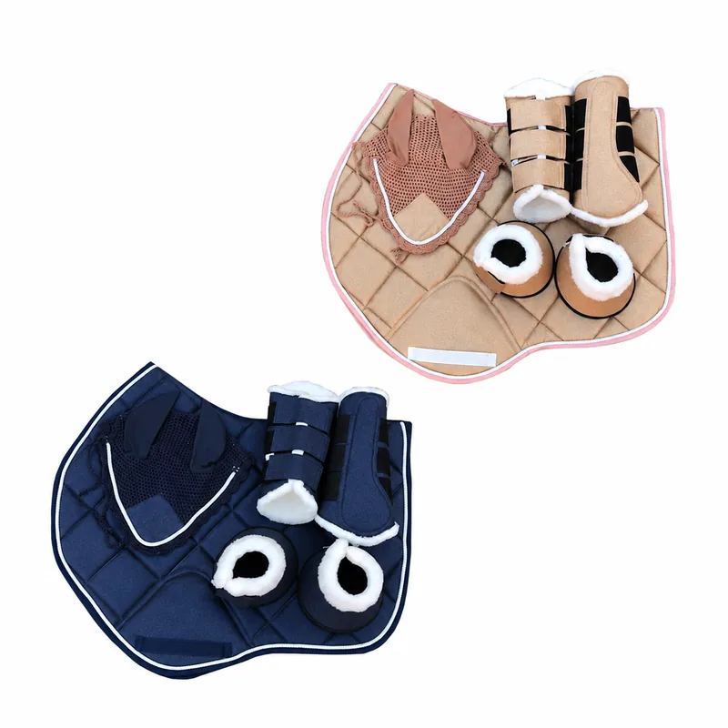 Custom Color Western Equestrian Horse Saddle Pad Set with Quilted Cotton Outer and Polyester Filling for Dressage Training — RJ-K846091, product image 4