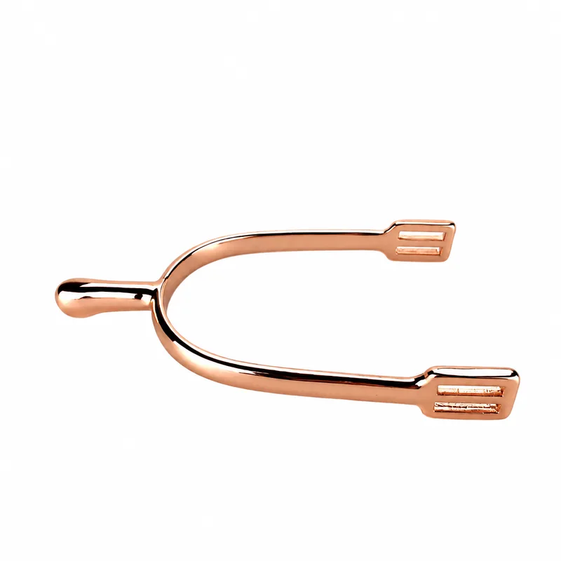 English Rose Gold Stainless Steel Spurs Men Rider Horsemanship Custom Colors and Logo