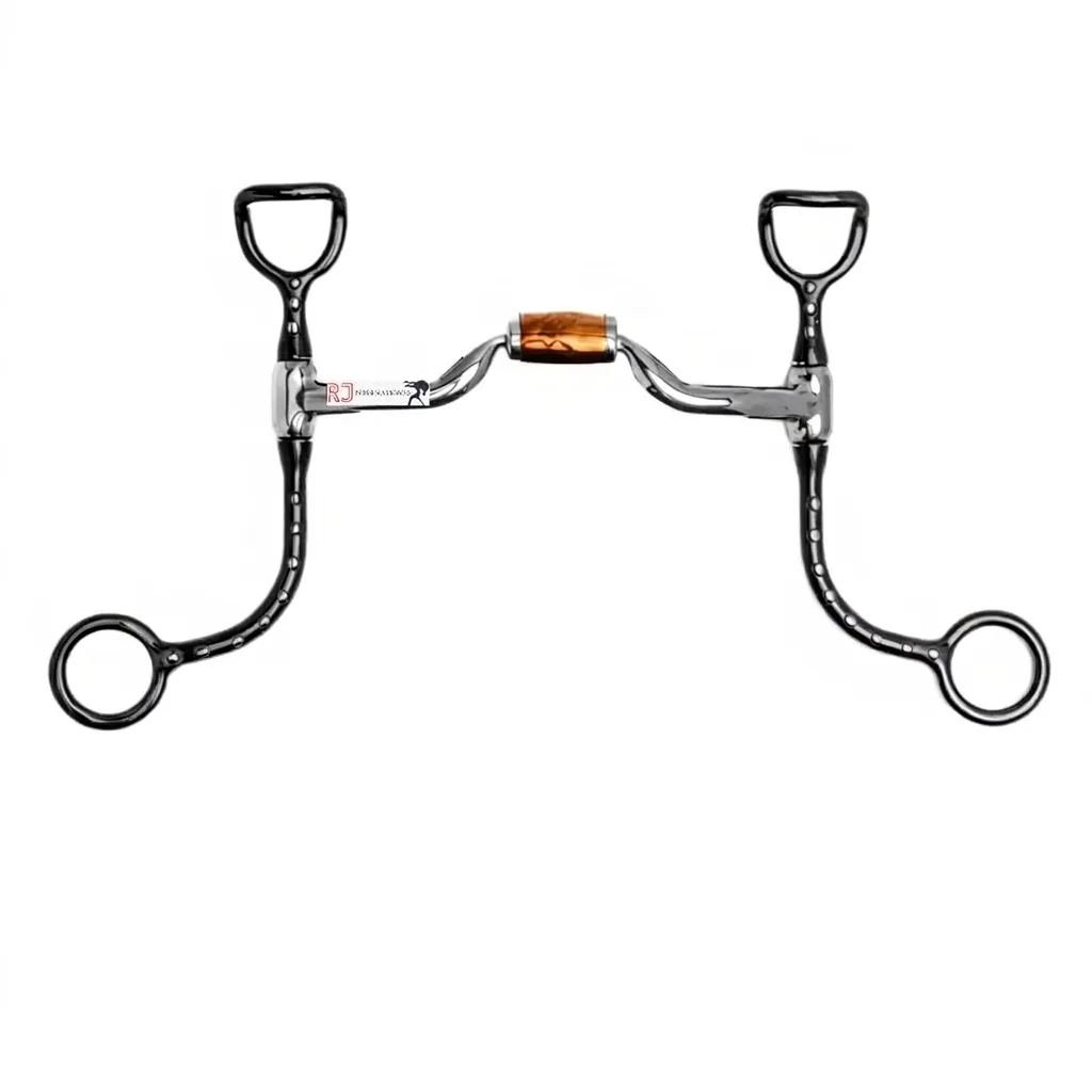 Stainless Steel Horse Bit Dotted Curb Training Riding with Copper Ferrule for Equine Control Equestrian 5"