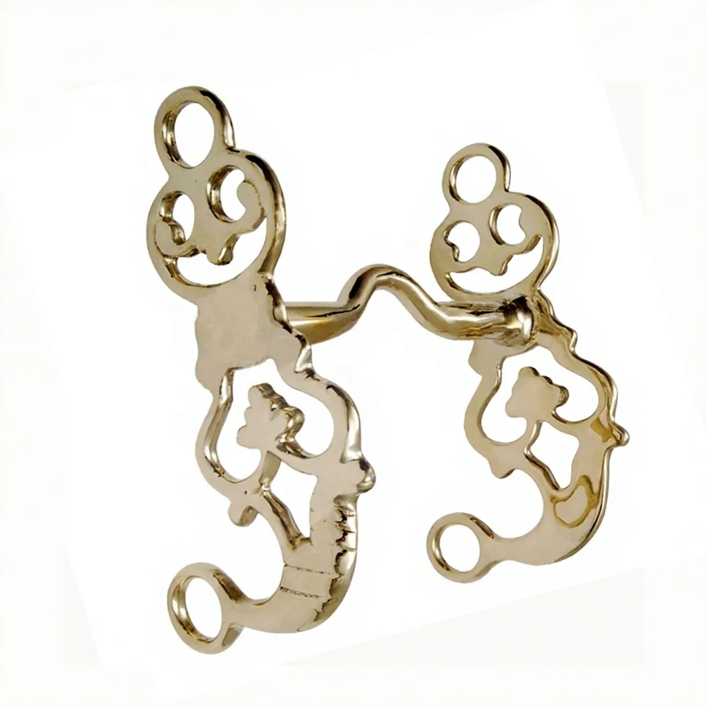 German Silver and Stainless Steel Baroque Horse Bit — RJ-0558, product image 6