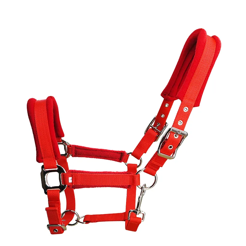 RELIA Green Padded Rope Horse Halter Adjustable PP Nylon with Metal Hardware