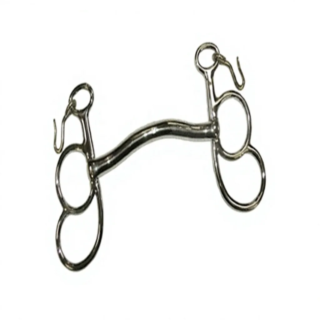 Stainless Steel Pelham Carriage Driving Horse Bit with Butterfly Design and Multiple Mouthpiece Options — RJ-0549, product image 5