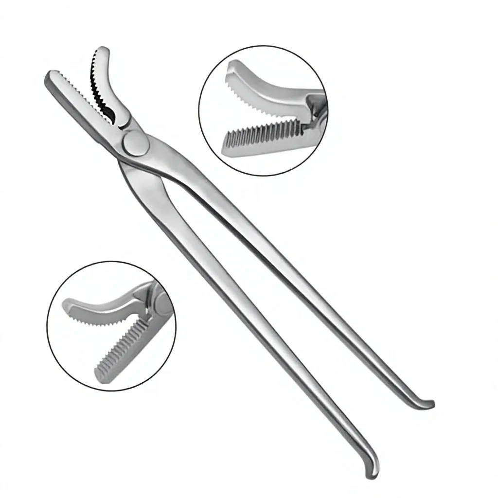 Stainless Steel Lightweight Waterproof Outdoor Luxury Horse Hoof Pick Farrier Care Pliers Grooming Tool