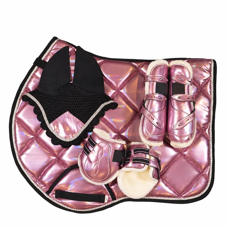 Glitter Quilted Horse Saddle Pad with Crystal Styling — RJ-K9775, product image 5