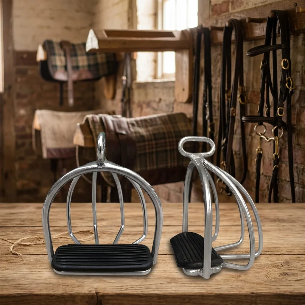 Stainless Steel Horse Riding Stirrups Anti Slip Equestrian Saddle Rubber Pad — RJ-8621736, product image 6