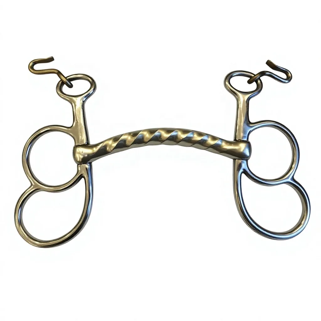 Stainless Steel Pelham Carriage Driving Horse Bit with Butterfly Design and Multiple Mouthpiece Options — RJ-0549, product image 2
