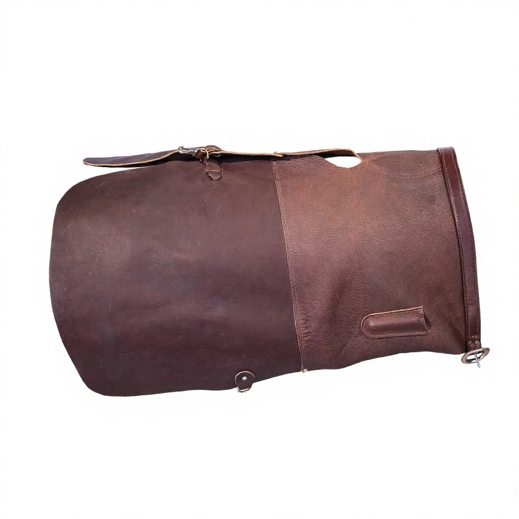 Brown Leather Farrier Chaps Horse Hoof Boot Protective Leg Apron for Farm Stable Care — RJ-3423Q, product image 5