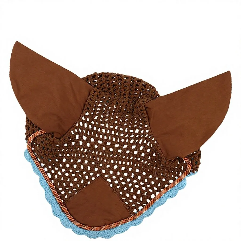 Horse Ear Bonnet Cotton Mesh Riding Head Cover Soft Breathable Custom Logo Equine Gear — rj-09897, product image 2