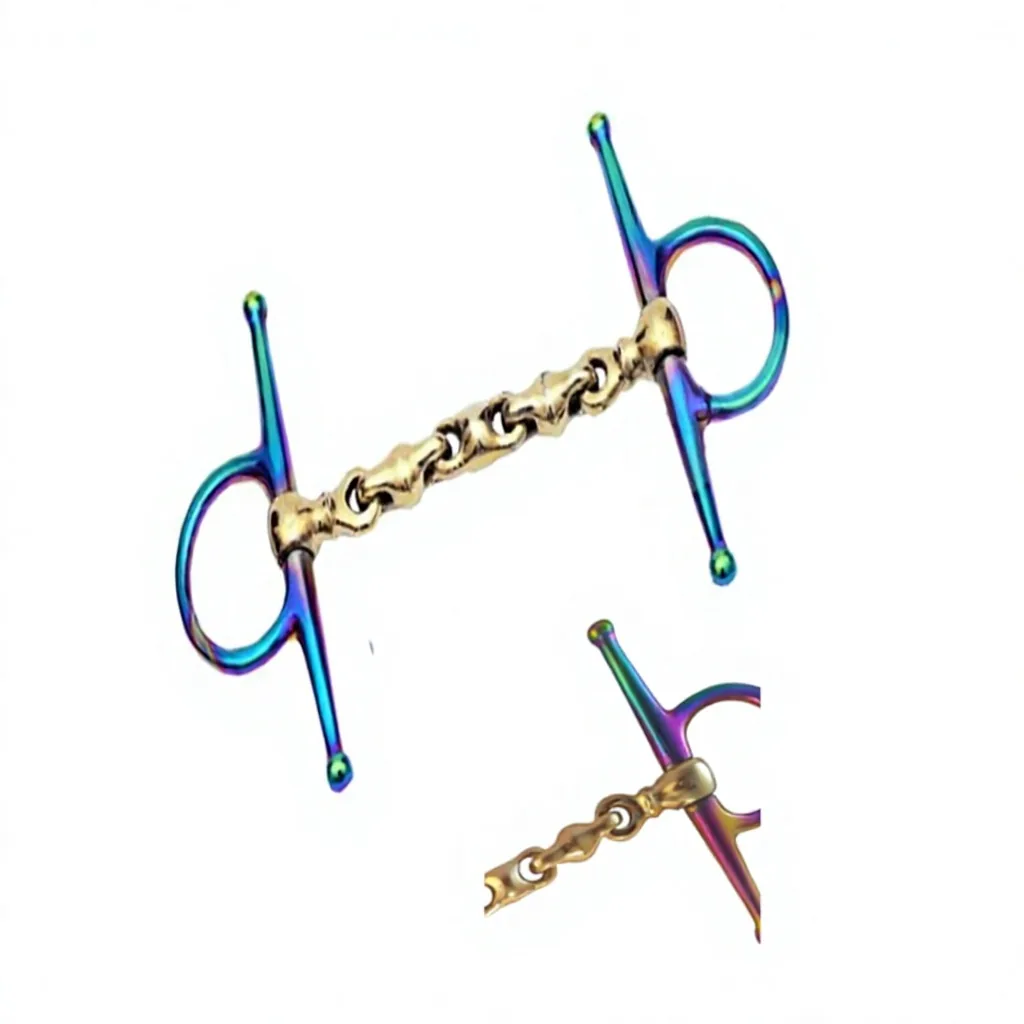 Rainbow Stainless Steel Full Cheek Horse Bit — RJ-641, product image 2