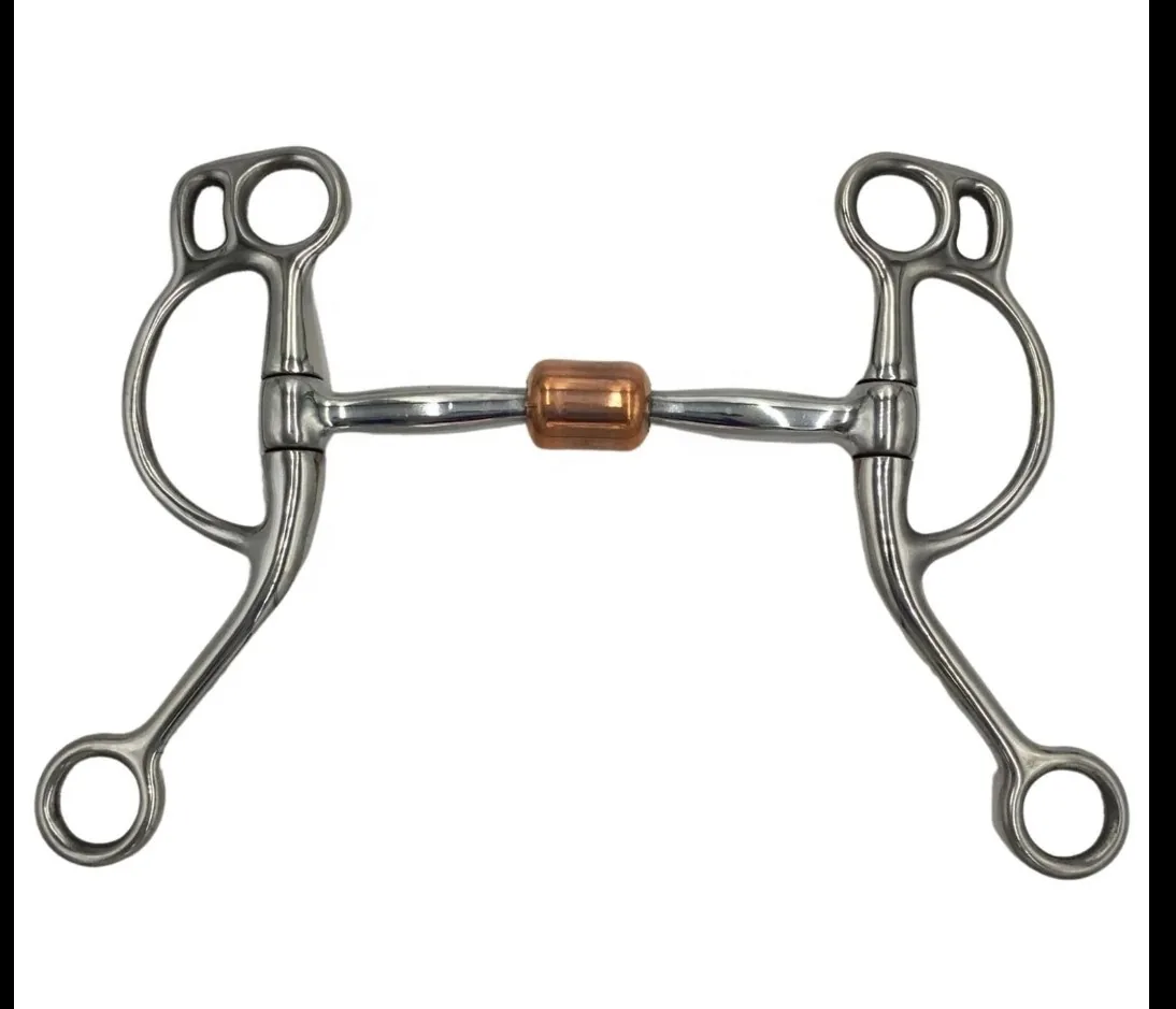 Western Long Shank Tom Thumb Bit Mouth Stainless Steel Link Customized Size Horse Tack — RJ-634, product image 5