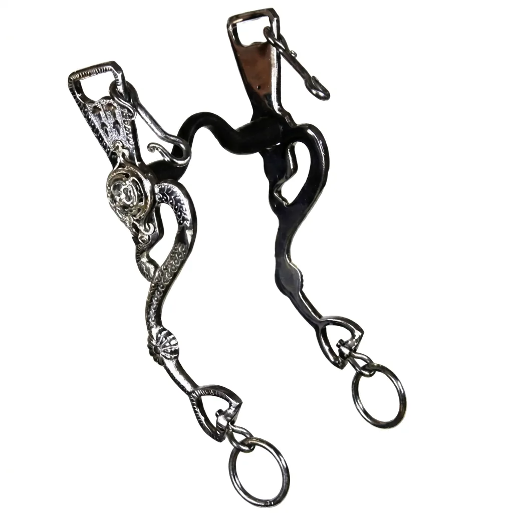 German Silver and Stainless Steel Baroque Horse Bit