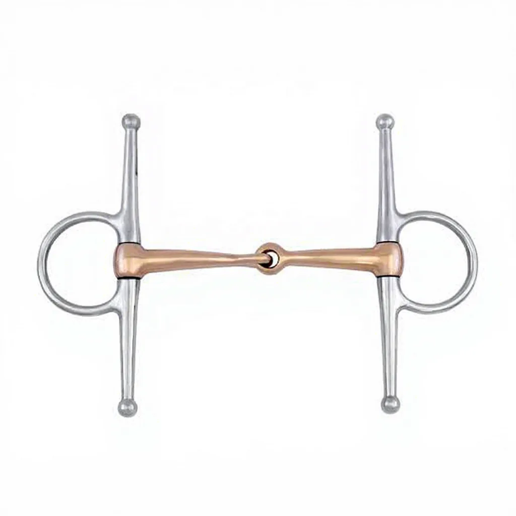 Stainless Steel Full Cheek Snaffle Bit Western Training Type with Broken Mouth