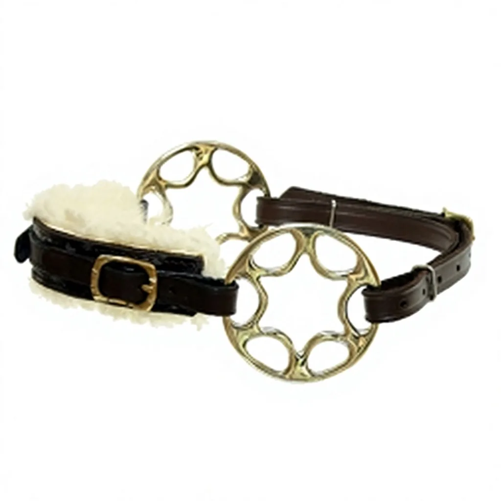Adjustable Bitless Hackamore Western Horse Tack Safety Leather and Stainless Steel Starwheel Riding Gear