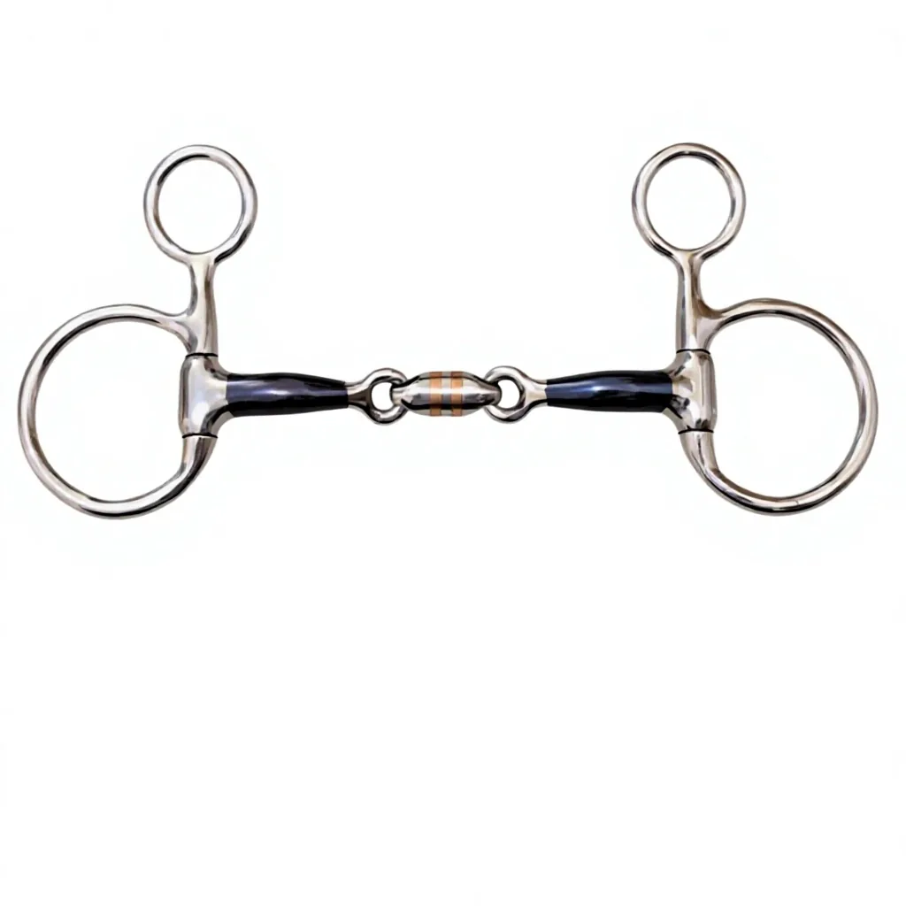 Sweet Iron Blue Hanging Cheek Horse Bit with Muller-Style Mouthpiece