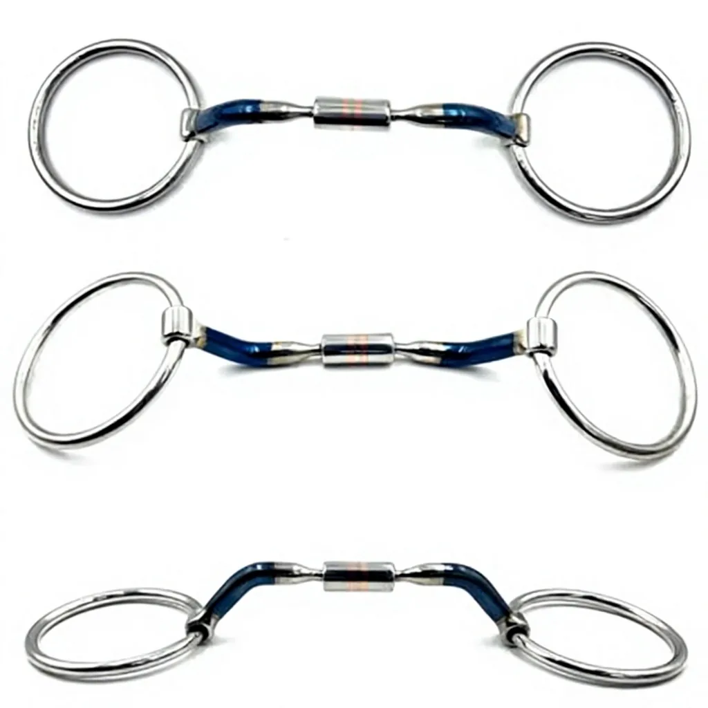 Stainless Steel Loose Ring Horse Bit with Copper Star Roller — RJ-0504, product image 5