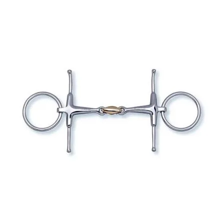 French Link Horse Bit Full Cheek Snaffle Copper Twist Stainless Steel Mouth Riding — rj-0905, product image 3