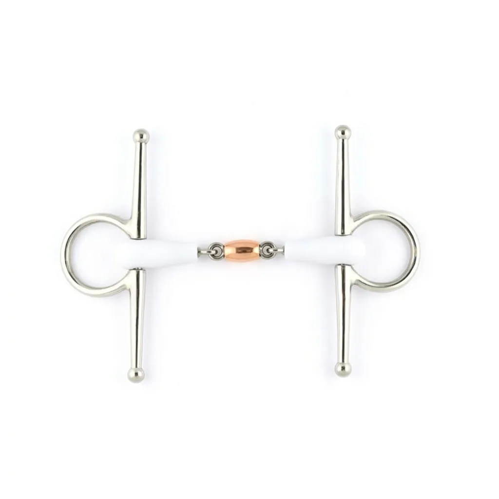 Horse Stainless Steel Rubber Mouth Full Cheek Snaffle Bit Tack — rj-09010, product image 6