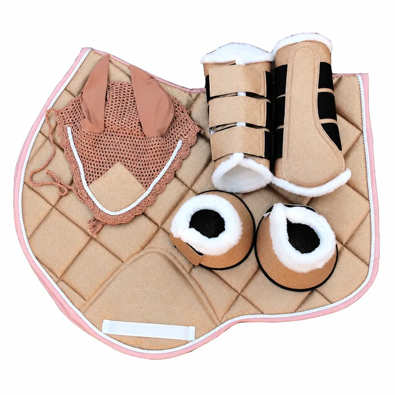 Custom Color Western Equestrian Horse Saddle Pad Set with Quilted Cotton Outer and Polyester Filling for Dressage Training — RJ-K846091, product image 5
