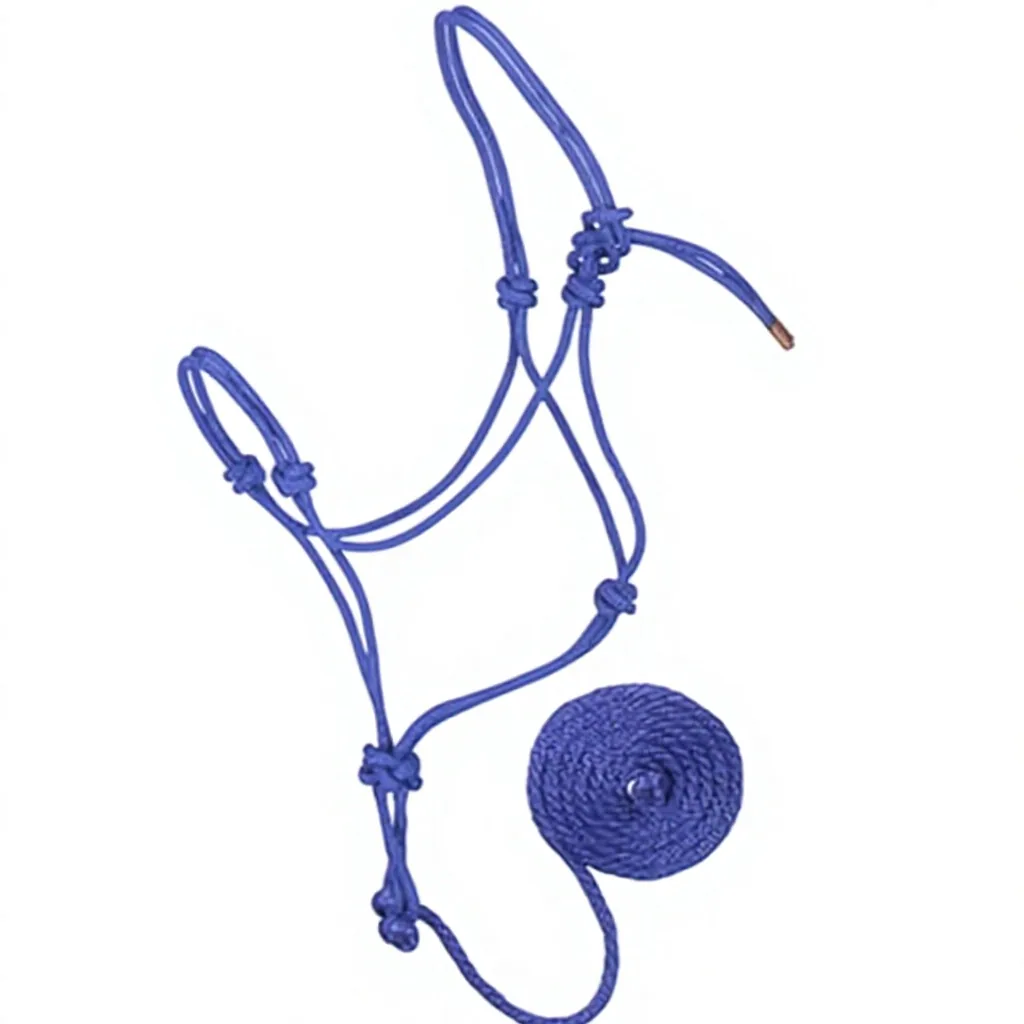 Colorful Polyester Rope Horse Halter English Training Control Bitless Tack — RJ-97764, product image 5