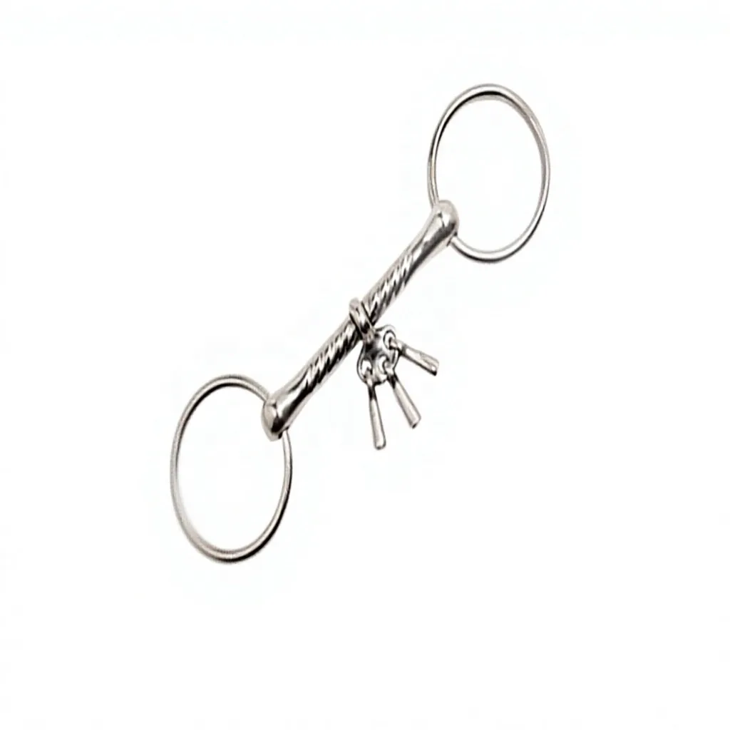 Custom Logo Stainless Steel Loose Ring Horse Snaffle Bit with Full Melon Mouth — RJ-0501, product image 3