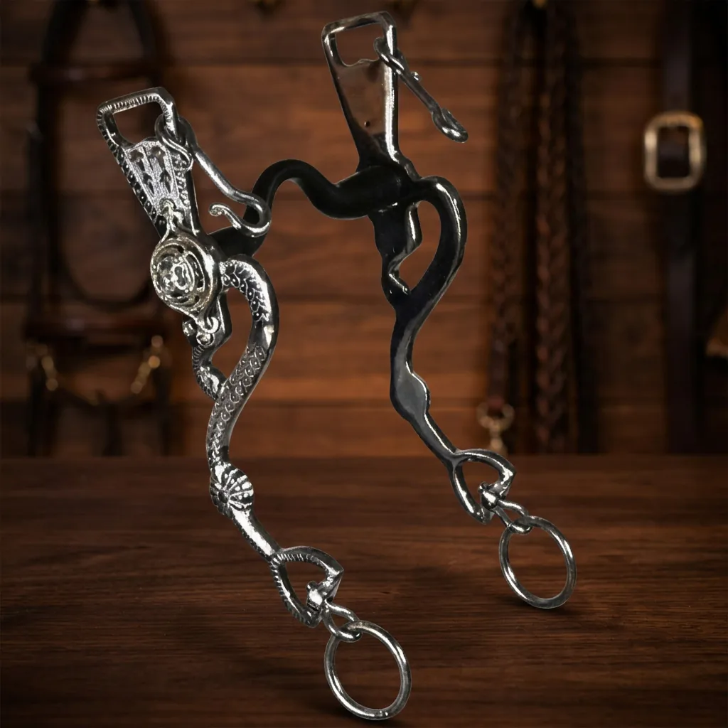 Custom Logo Spanish Baroque Dressage Horse Bit in Stainless Steel — RJ-0556, product image 5
