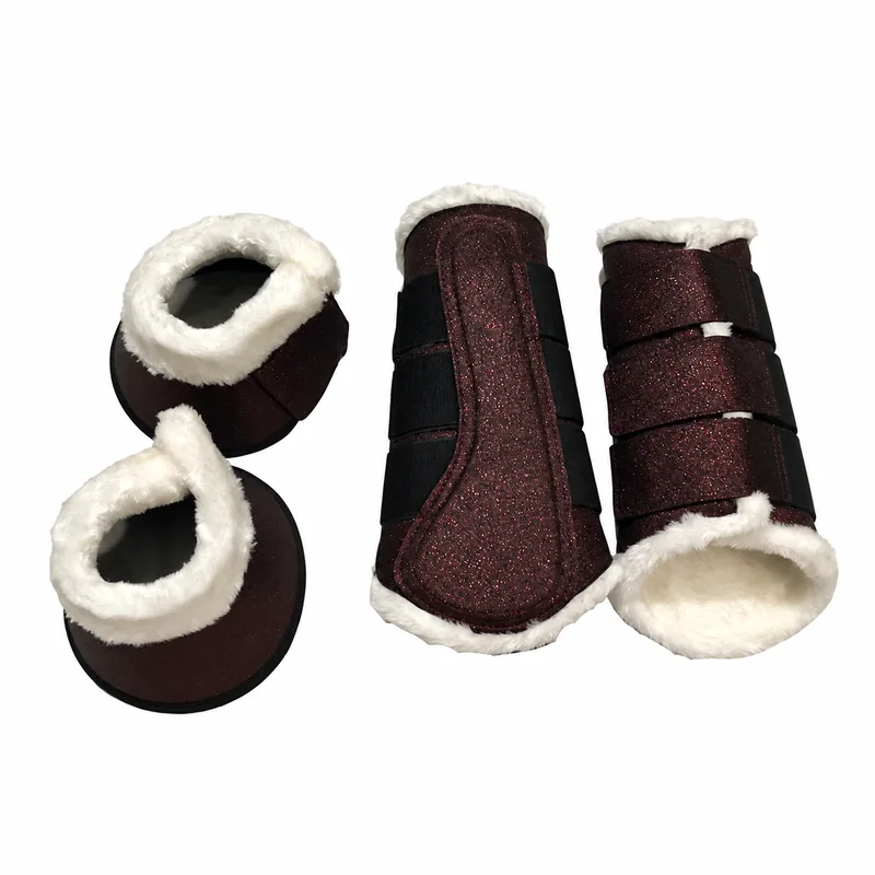 Glitter Western Horse Saddle Pad with Boots Quilted Cotton Shell Fabric Lining Stable Training Riding Gear for Competition Use — RJ-O867, product image 3