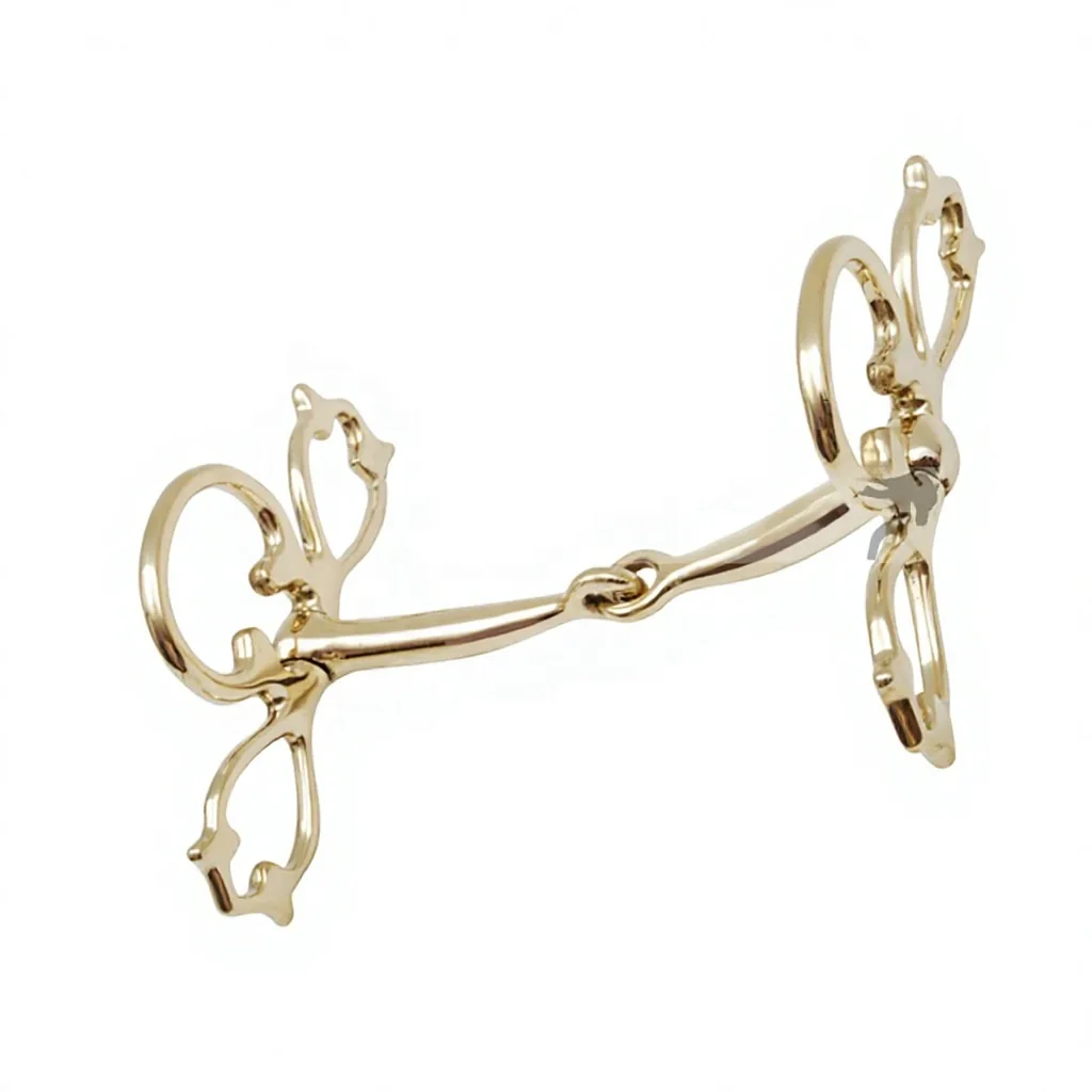 Baroque Horse Snaffle Bit with German Silver Mouth