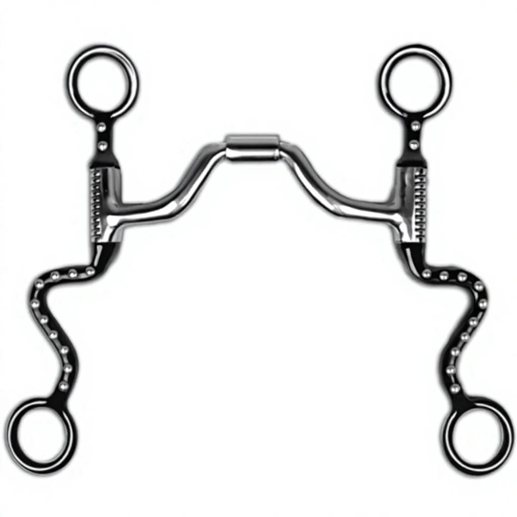 Stainless Steel Horse Bit Training Riding with Rope Loops Rust Resistant Equestrian Tack — rj-0884326, product image 2