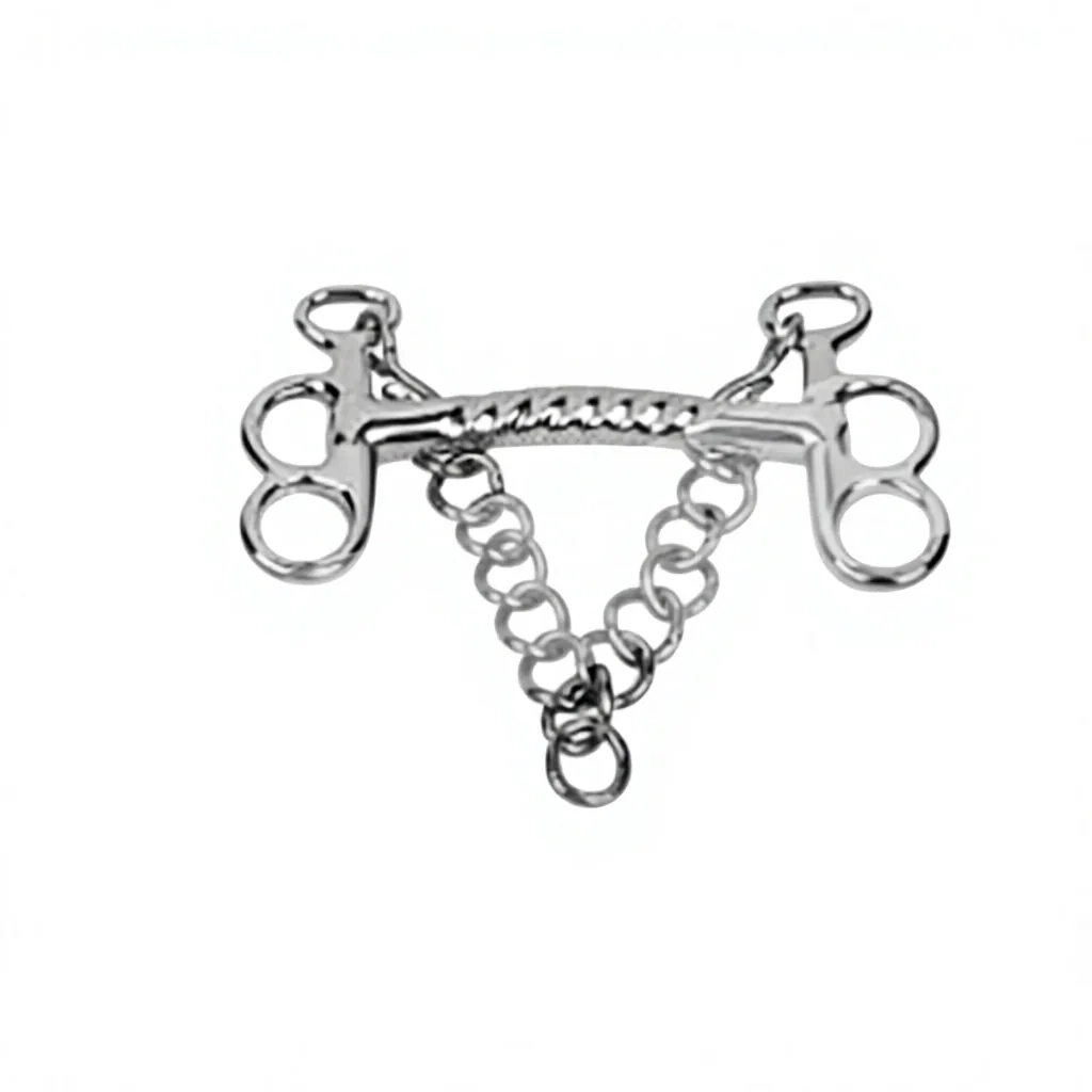 Custom Logo Miniature German Silver Carriage Driving Bit Equestrian Western Style Butterfly Jointed — RJ-0547, product image 5