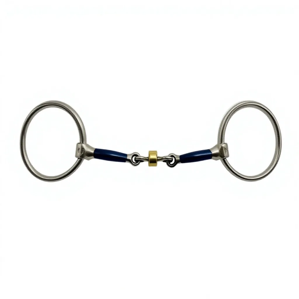 Custom Logo Stainless Steel Loose Ring Horse Snaffle Bit — RJ-5015, product image 5
