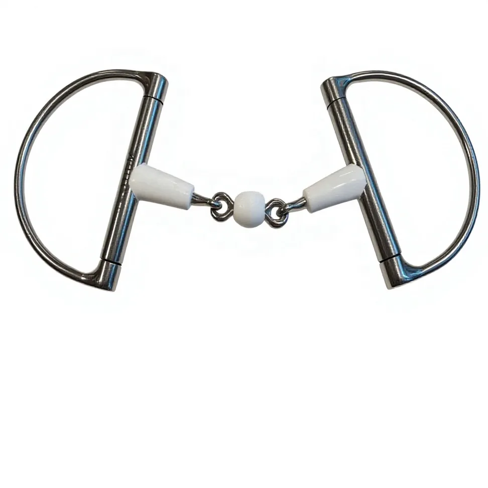 Stainless Steel Eggbutt Horse Bit with Copper Link and Rubber-Covered Mouthpiece — RJ-05020, product image 4