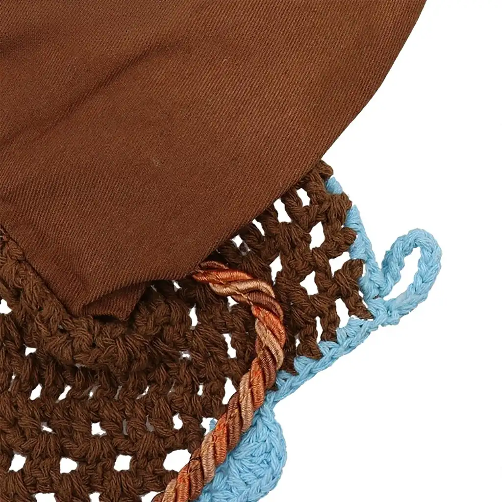 Horse Ear Bonnet Cotton Mesh Riding Head Cover Soft Breathable Custom Logo Equine Gear — rj-09897, product image 3