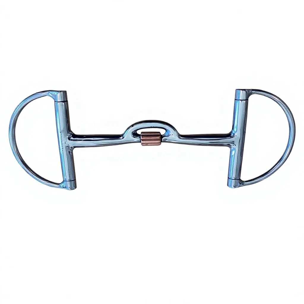 Ported Rubber Mouth D-Ring Horse Bit in 1 1/2-Inch Size — RJ-0524, product image 6