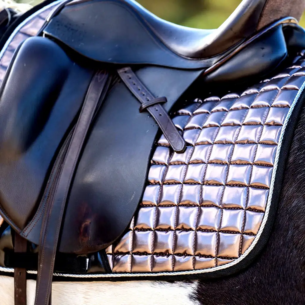 Customizable Dressage Horse Saddle Pad Set Quilted Equestrian Blanket with Soft Lining Leg Wraps in Polyester — rj-0r2385, product image 3