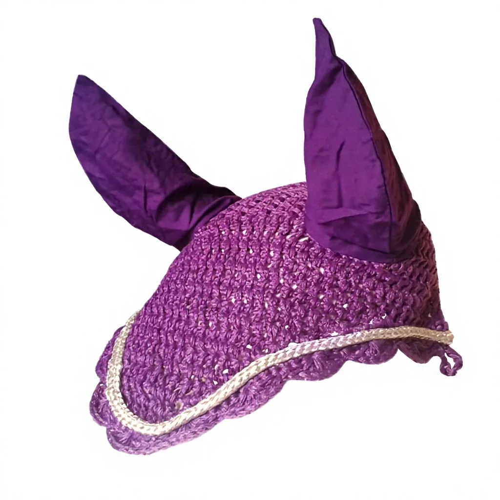 Purple Spandex Mesh Horse Ear Net — rj-095767, product image 3