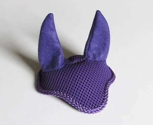 Horse Ear Bonnet Fly Veil Breathable Cotton Crochet Noise Muffling Equestrian Riding Gear — rj-09754, product image 5
