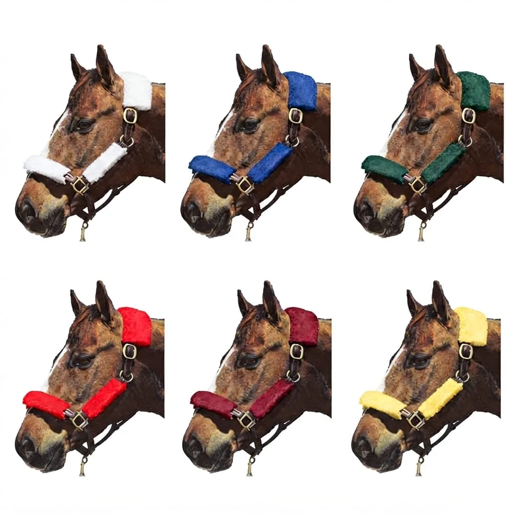 Polyester Plush Horse Rope Halter Adjustable Nose Protector Cushion English Saddle Style