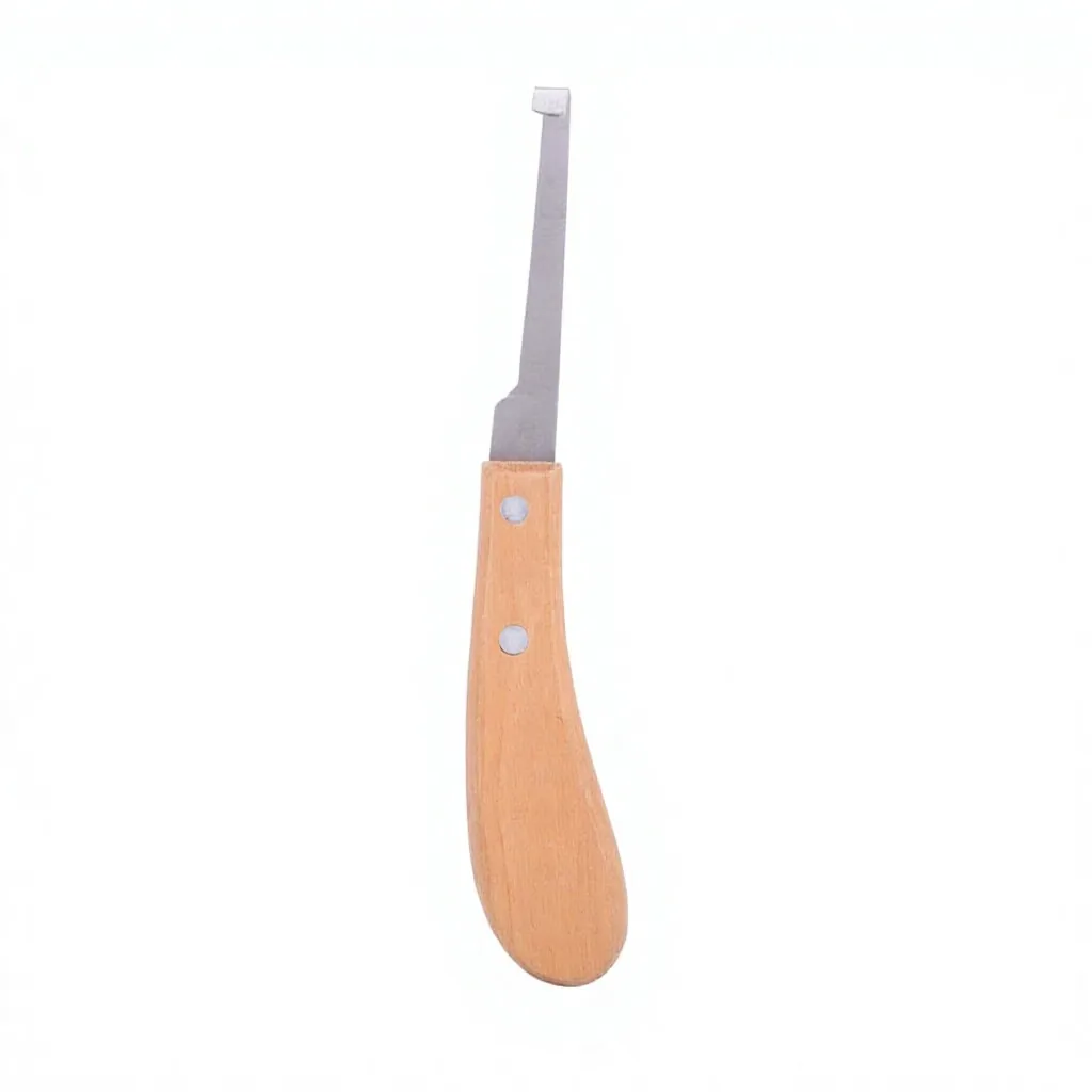 Stainless Steel Horse Hoof Cutter Livestock Trimming Pick Wooden Handle Professional Team Lightweight Farm Care Tool for Equine Hoof Care — RJ-98765432345, product image 5